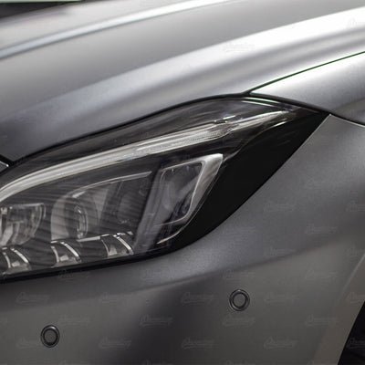 Headlight Amber Delete Vinyl Overlay - Gloss Black | 2016 Mercedes CLS 63S