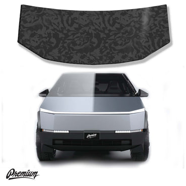 Pre-Cut Shadow Black Frunk Wrap | 2024+ Tesla CyberTruck