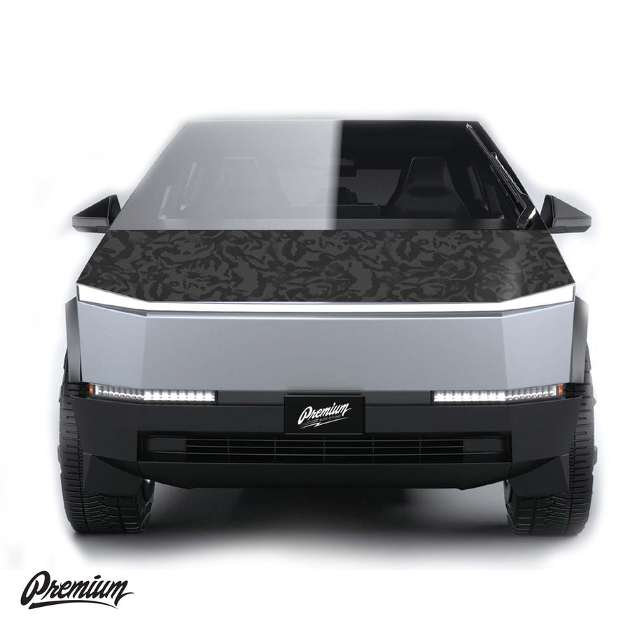 Pre-Cut Shadow Black Frunk Wrap | 2024+ Tesla CyberTruck