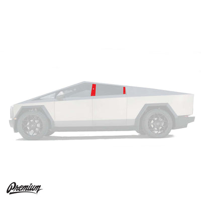 B & C Pillar Clear Protection Film (Pre-Cut PPF) - 2024+ Cyber Truck