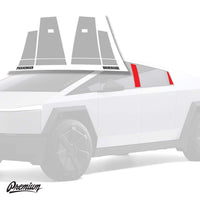 B & C Pillar Clear Protection Film (Pre-Cut PPF) - 2024+ Cyber Truck