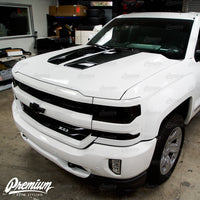 The Butcher Hood Stripe Kit v1 Vinyl Overlay - Multiple Colors Available | Chevy Silverado 2016-2018