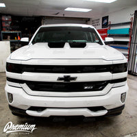 The Short Stop Hood Stripe Kit v3 Vinyl Overlay - Multiple Colors Available | Chevy Silverado 2016-2018