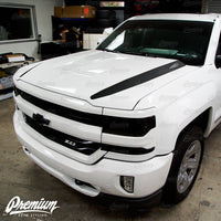 The Dominator Hood Stripe Kit v5 Vinyl Overlay - Multiple Colors Available | Chevy Silverado 2016-2018