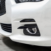 Gloss Black - Fog Bezel Chrome Accent Delete Vinyl Overlay | 2014-2017 Infiniti Q50