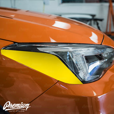 Headlight Amber Delete Gloss Black Vinyl Overlay