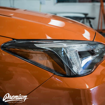 Headlight Amber Delete Gloss Black Vinyl Overlay