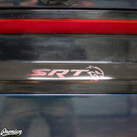 SRT HELLCAT - CENTER TAIL LIGHT DECAL - GLOSS BLACK | 2015-2022 DODGE CHARGER