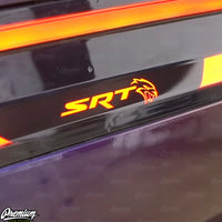 SRT HELLCAT - CENTER TAIL LIGHT DECAL - GLOSS BLACK | 2015-2022 DODGE CHARGER