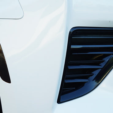 Front Bumper Reflector Overlays - Smoke Tint / Gloss Black | 2016-2018 Chevy Camaro