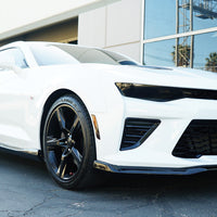 Front Bumper Reflector Overlays - Smoke Tint / Gloss Black | 2016-2018 Chevy Camaro