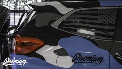 Distressed Flag Quarter Window DECAL | 2019-2022 Subaru Ascent