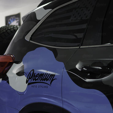 Distressed Flag Quarter Window DECAL | 2019-2022 Subaru Ascent