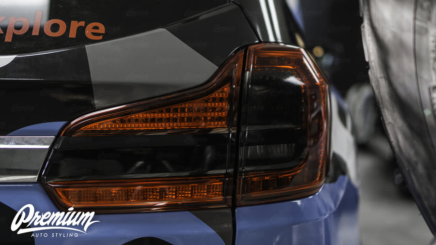 2019-2022 Subaru Ascent Tail Light Chrome Delete Overlay - Gloss Black