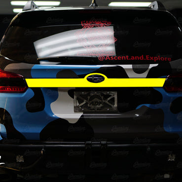 Trunk Trim Chrome Delete - Gloss Black Vinyl Overlay | 2019-2022 Subaru Ascent