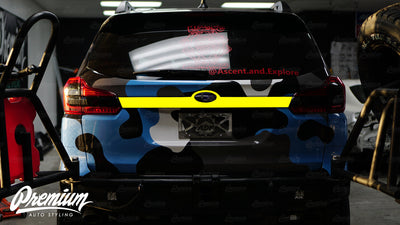 Trunk Trim Chrome Delete - Gloss Black Vinyl Overlay | 2019-2022 Subaru Ascent