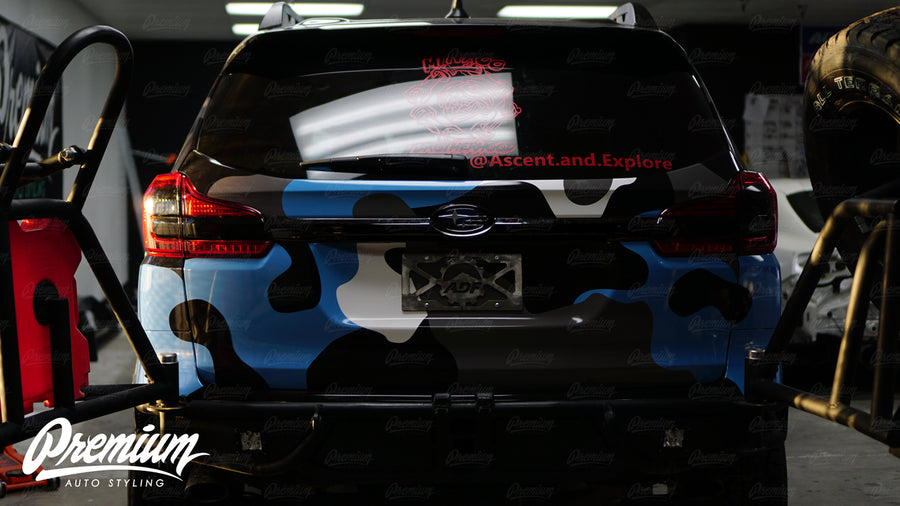 Trunk Trim Chrome Delete - Gloss Black Vinyl Overlay | 2019-2022 Subaru Ascent