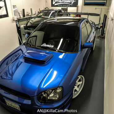 2006 - 2007 Subaru WRX STI Gloss Black Roof Vinyl Wrap