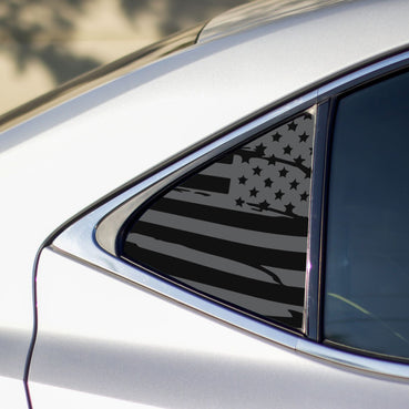 2014-2020 Lexus IS Distressed US Flag Quarter Window Decals