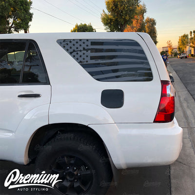 Distressed Flag Quarter Window DECAL | 2003-2009 Toyota 4 Runner