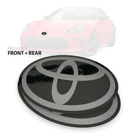 Dark Gray Stealth - Front & Rear Vinyl Emblem Vinyl Overlay | 2022-2024 Toyota GR86