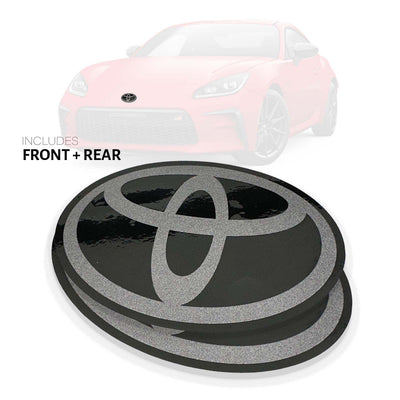 Dark Gray Stealth - Front & Rear Vinyl Emblem Vinyl Overlay | 2022-2024 Toyota GR86