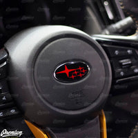 Shown in Gloss Black Background with Red Stars