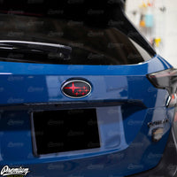 Shown in Satin Black Background with Red Stars