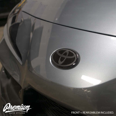 Carbon Stealth - Front & Rear Vinyl Emblem Vinyl Overlay | 2020+ Toyota GR Supra