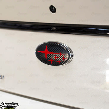 Shown with Carbon Fiber Base and Red Stars