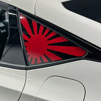 2023-2024 Honda Civic TYPE R | Quarter Window Rising Sun Flag  DECALs