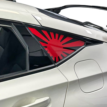 Honda Civic Type R Quarter Window Decal – Rising Sun Flag (2022–2025)