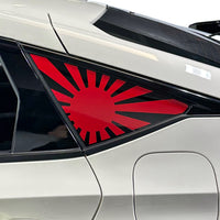 2022-2024 Honda Civic Hatchback | Quarter Window Rising Sun Flag  DECALs