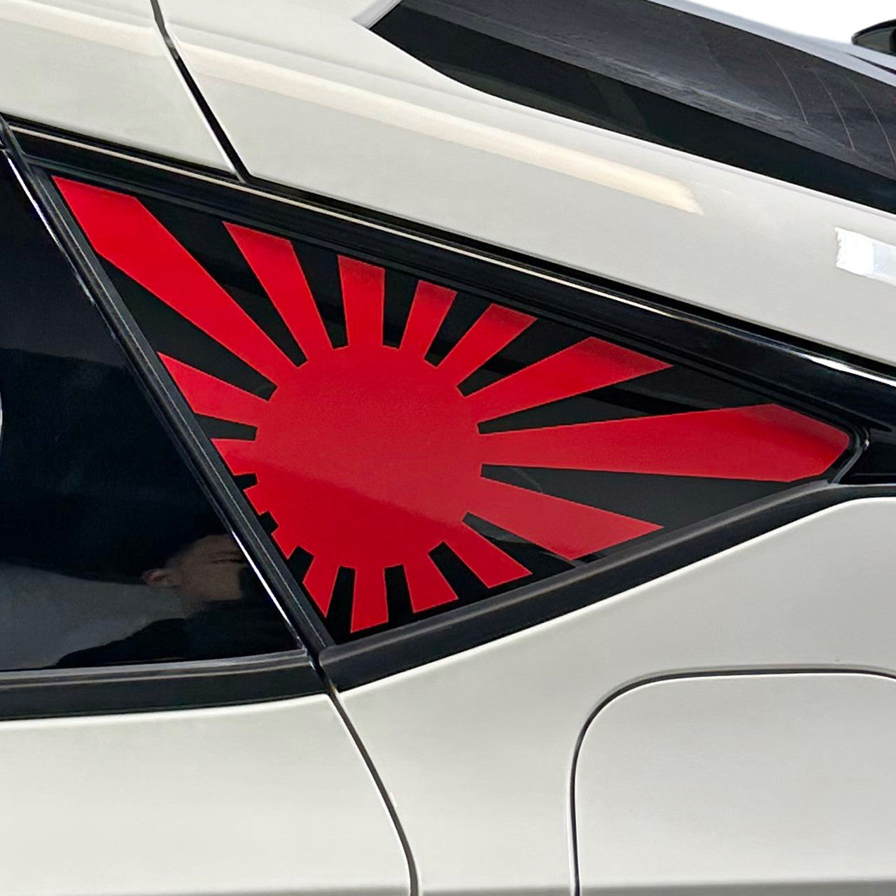 Adesivo Decus Civic Type R Japan JDM Style - Vinile Oracal Anti UV, 29x7cm, Facile Applicazione (Arancio)