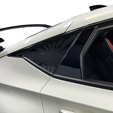 2022-2024 Honda Civic Hatchback | Quarter Window Rising Sun Flag Decals - Satin Black or Satin Dark Gray