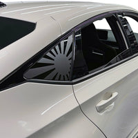 2022-2024 Honda Civic Hatchback | Quarter Window Rising Sun Flag Decals - Satin Black or Satin Dark Gray