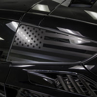 American Flag Quarter Window DECAL Set (2014–2019 Corvette C7)