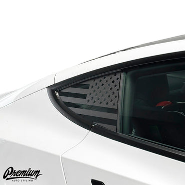 TESLA MODEL 3 | QUARTER WINDOW DECAL - US FLAG