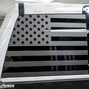 American Flag Rear Window DECAL - Satin Black / Satin Grey | 2019-2023 RAM 1500