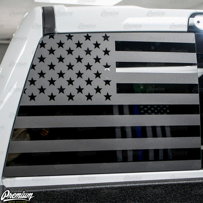 American Flag Rear Window DECAL - Satin Black / Satin Grey | 2019-2023 RAM 1500