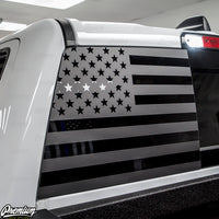 American Flag Rear Window DECAL - Satin Black / Satin Grey | 2019-2023 RAM 1500