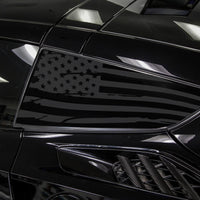 Distressed Flag Quarter Window DECAL Set (2014–2019 Corvette C7)