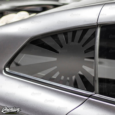 "Rising Sun" Flag Rear Quarter Window DECAL