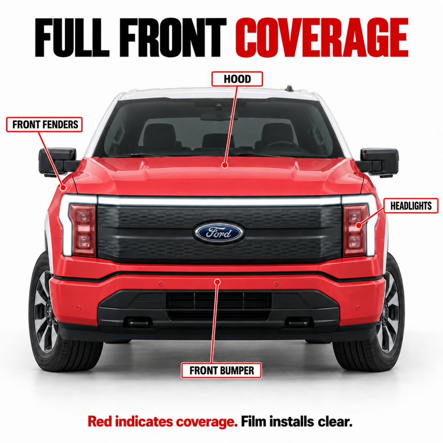 2022–2024 Ford F-150 Lightning Full Front PPF Kit | DIY Precut Clear Paint Protection Film