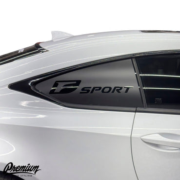 2015-2019 LEXUS RC F SPORT FLAG DECAL SATIN BLACK