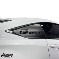 2015-2019 LEXUS RC F SPORT FLAG DECAL SATIN BLACK