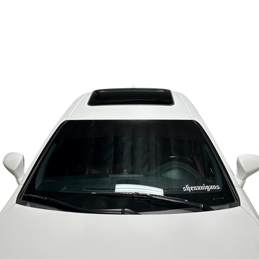 Universal Fit | GLOSS BLACK Window Banner - Blank ( No Logo )