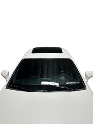 Universal Fit | GLOSS BLACK Window Banner - Blank ( No Logo )