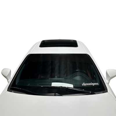 Universal Fit | GLOSS BLACK Window Banner - Blank ( No Logo )