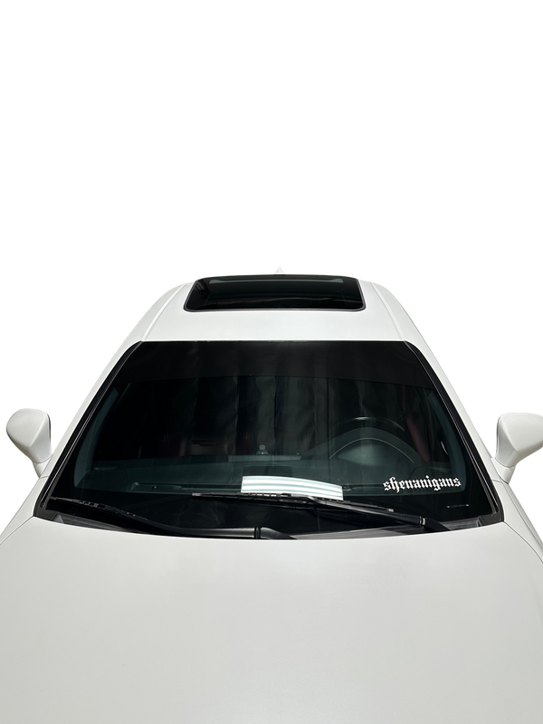 Universal Fit | GLOSS BLACK Window Banner - Blank ( No Logo )